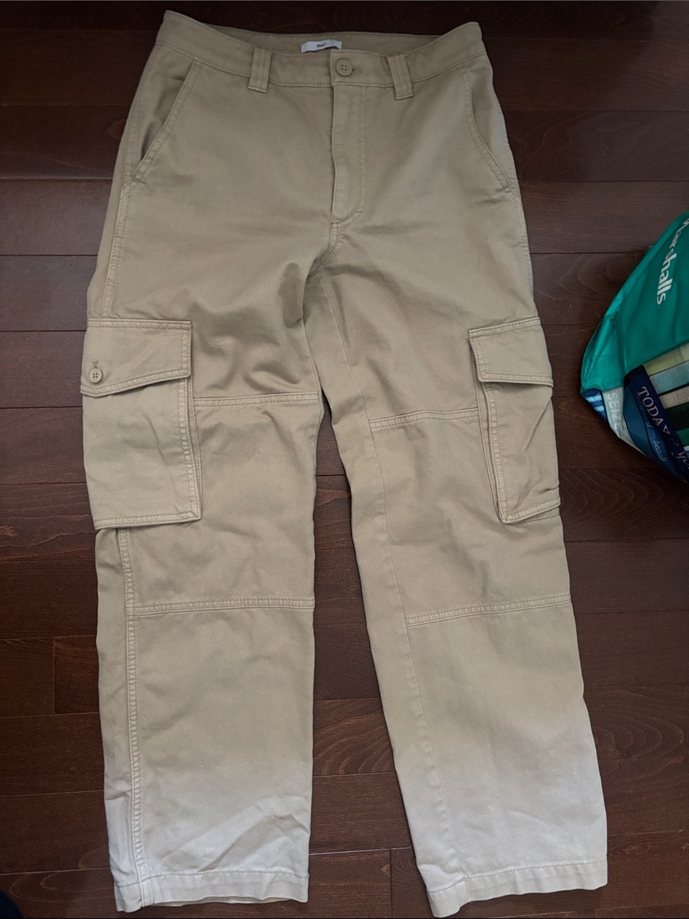 TNA Women's Tan Cargo Pants with Utility Pockets